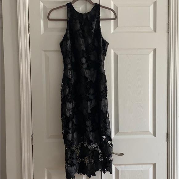 Alexia Admor Floral Lace Leather Dress - Picture 1 of 4